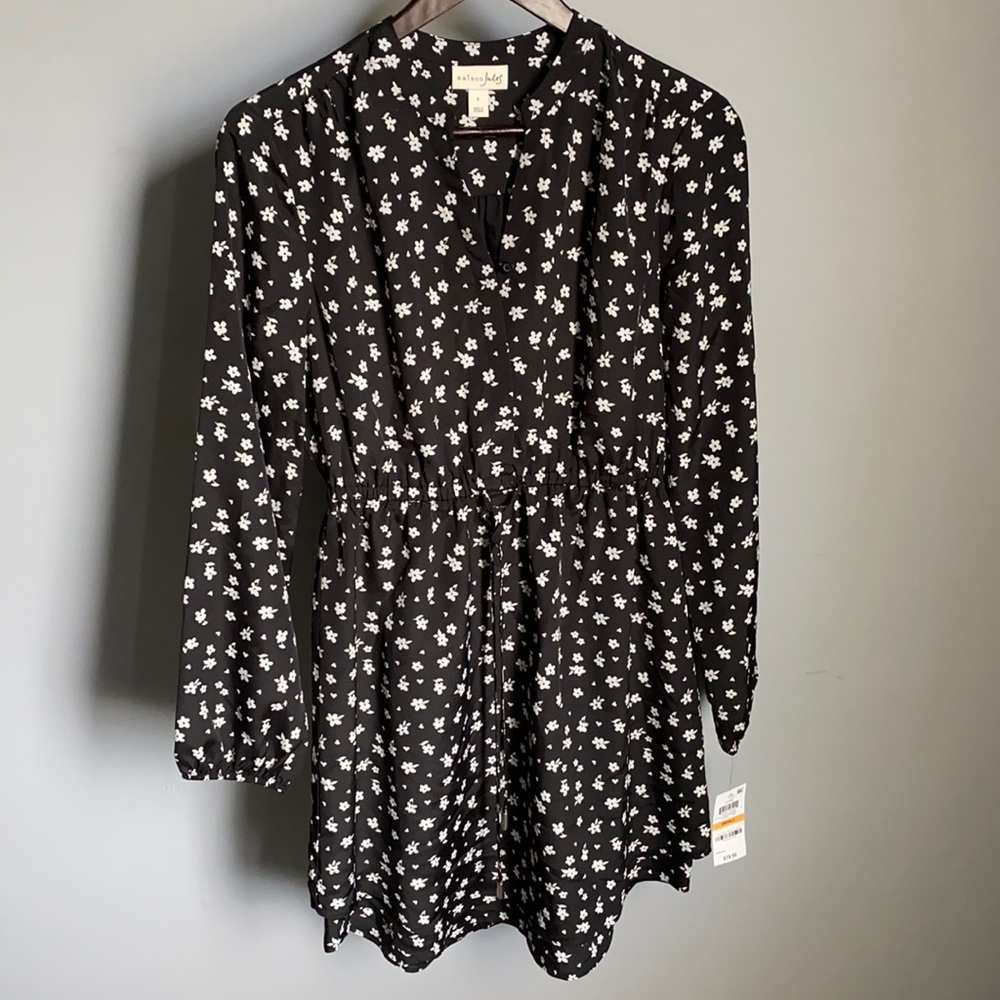 NWT! Style And Co Ladies Black/White Floral Dress
